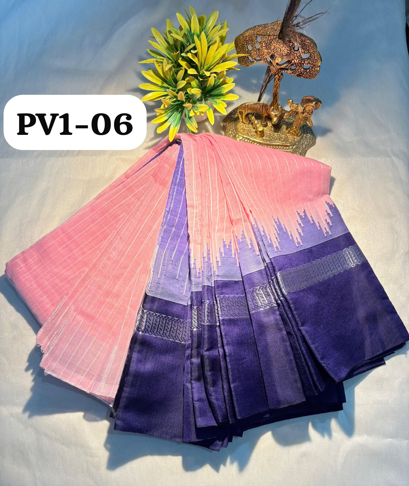 Semi-Gadwal Cotton Silk Saree