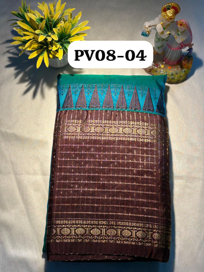 Semi-Gadwal Silk Saree